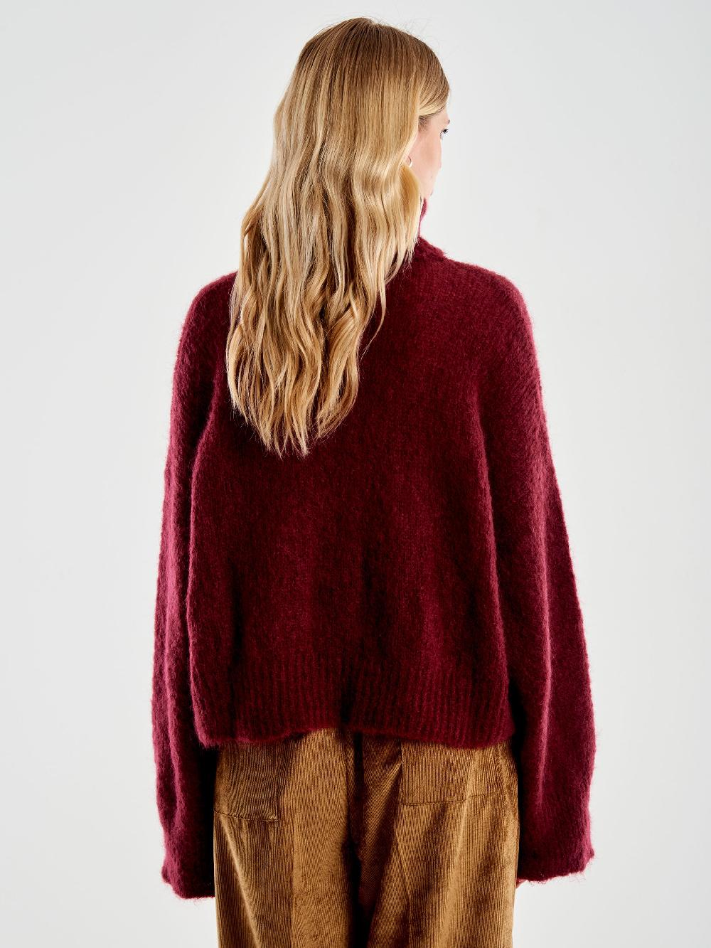 Vicolo Dolcevita Cropped Boxy Bordeaux Spedizione Gratuita