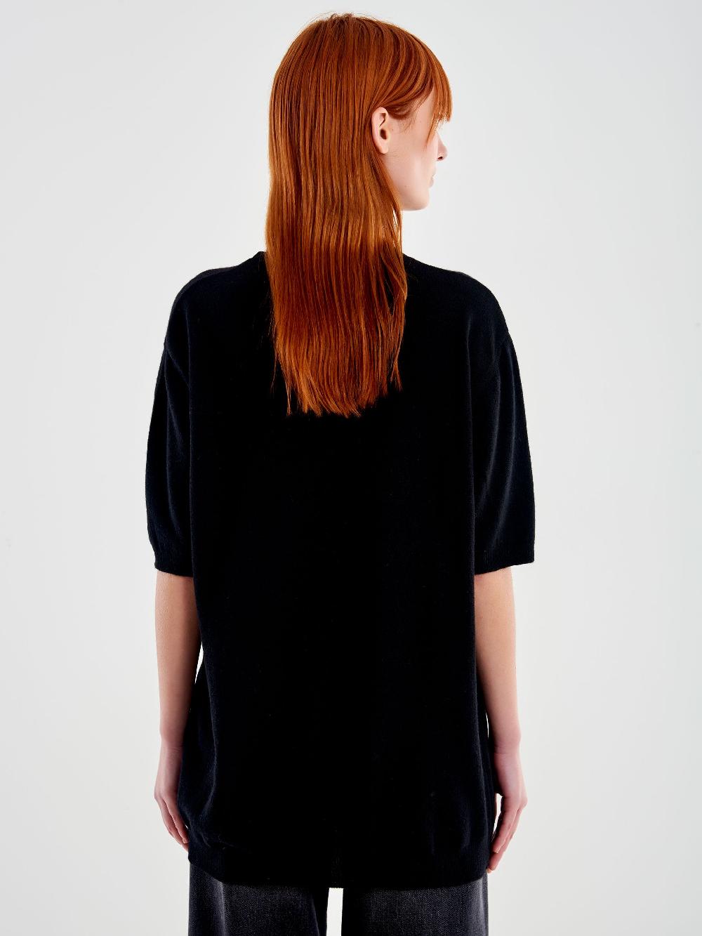 Vicolo Maxi Maglia con Cabochon Nero Promozione Limitata