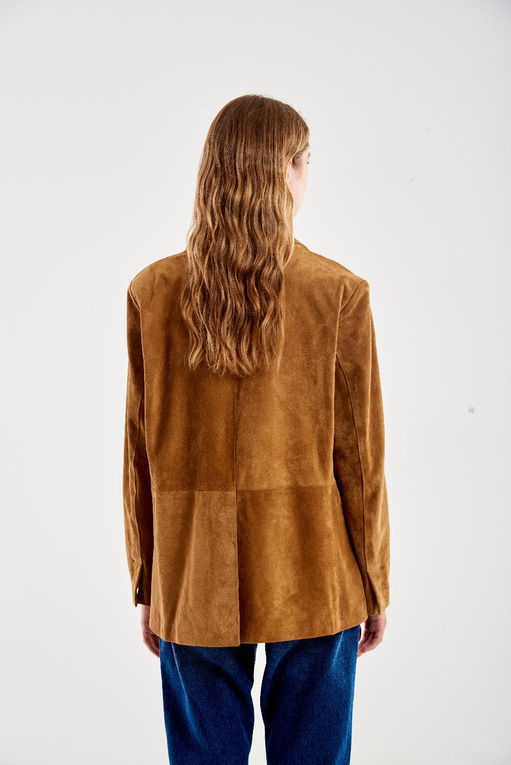 Vicolo Giacca Over in Pelle Cammello Online