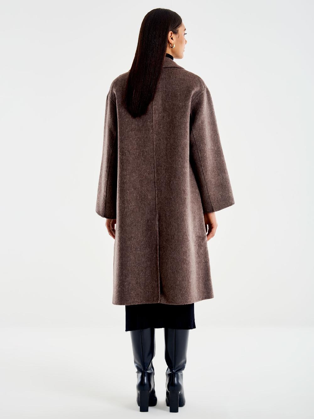 Vicolo Cappotto Doppiopetto Oversized Moro Nuova