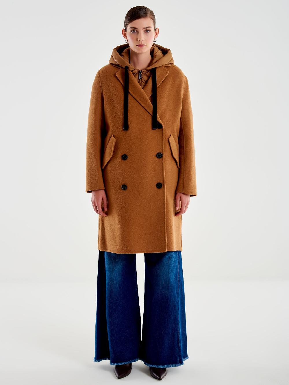 Vicolo Cappotto con Gilet Imbottito Cammello 2025