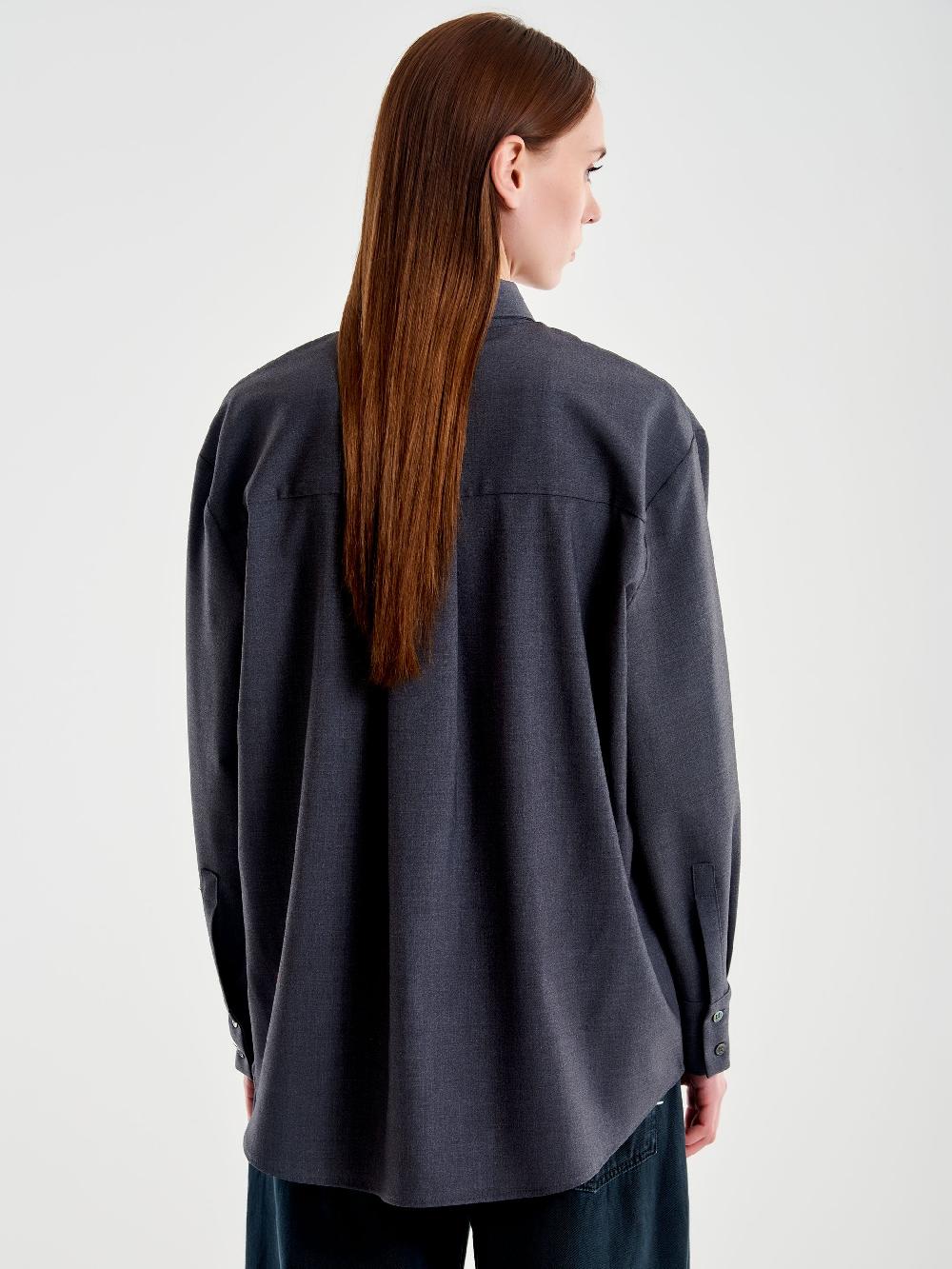 Vicolo Camicia con Cravatta a Righe Grigio Acquista Ora