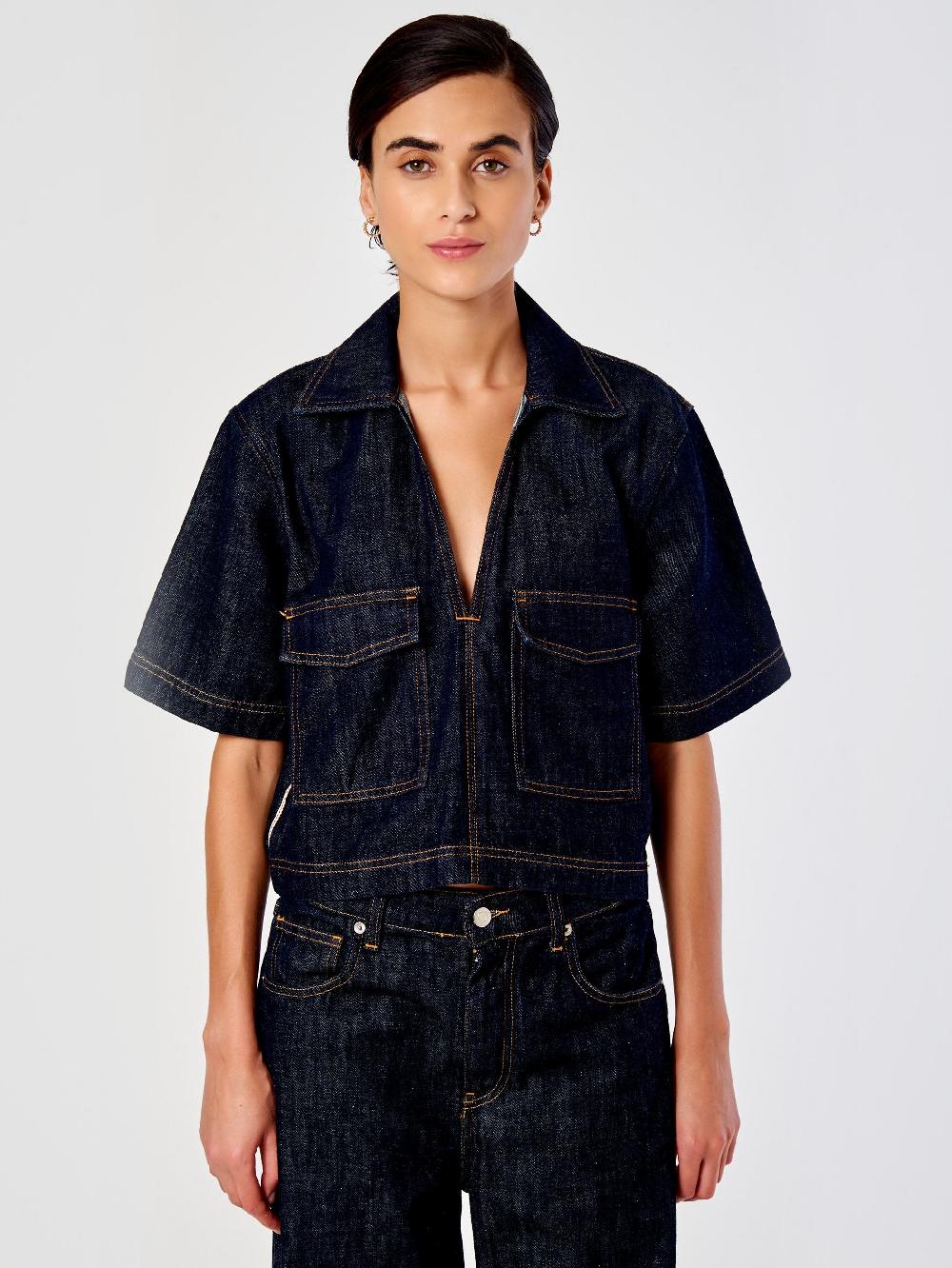 Vicolo Camicia Denim Cropped – Vicolo Qualità Garantita