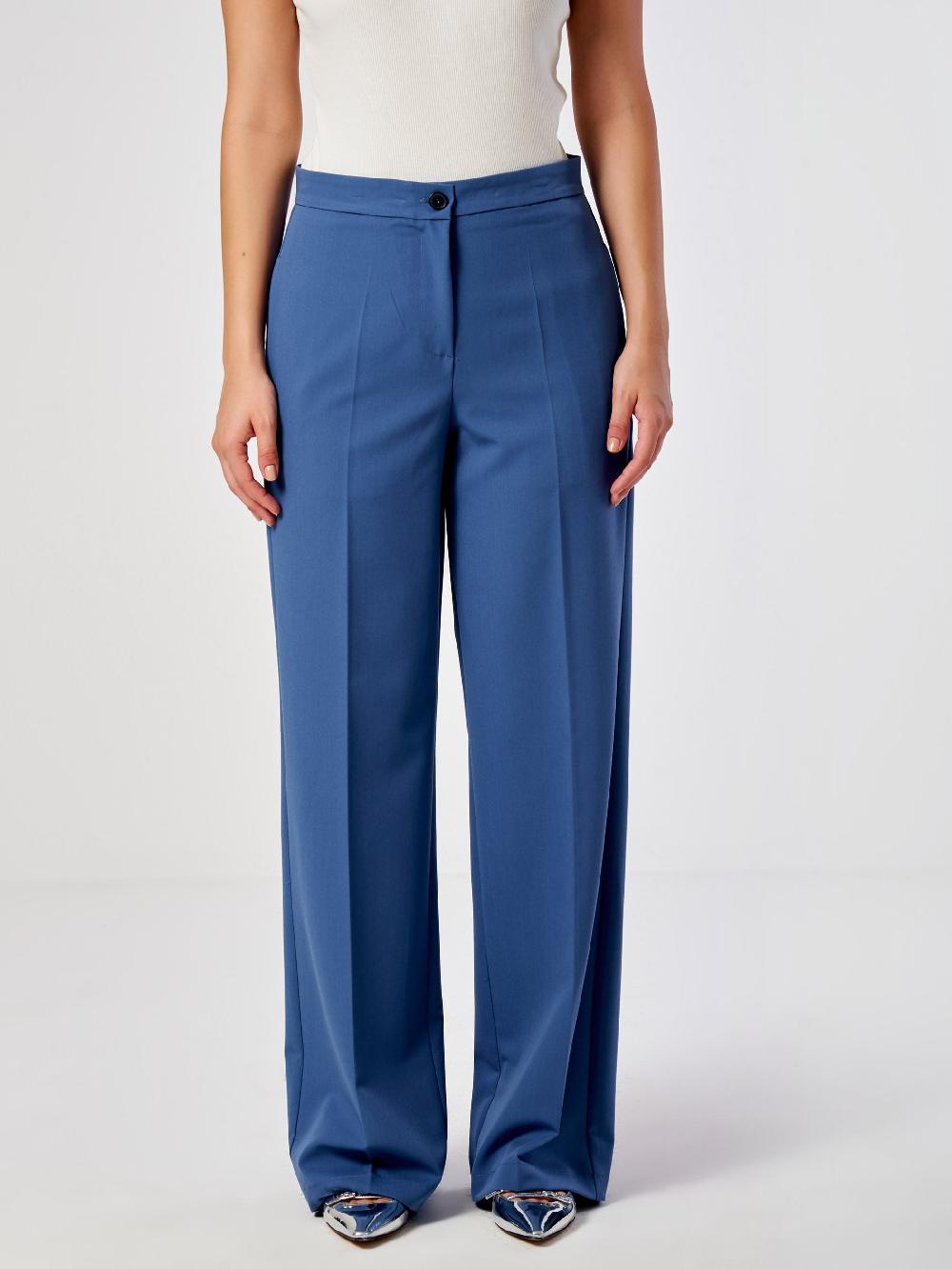 Vicolo Pantalone Palazzo Basic Blu Saldi Di Fabbrica