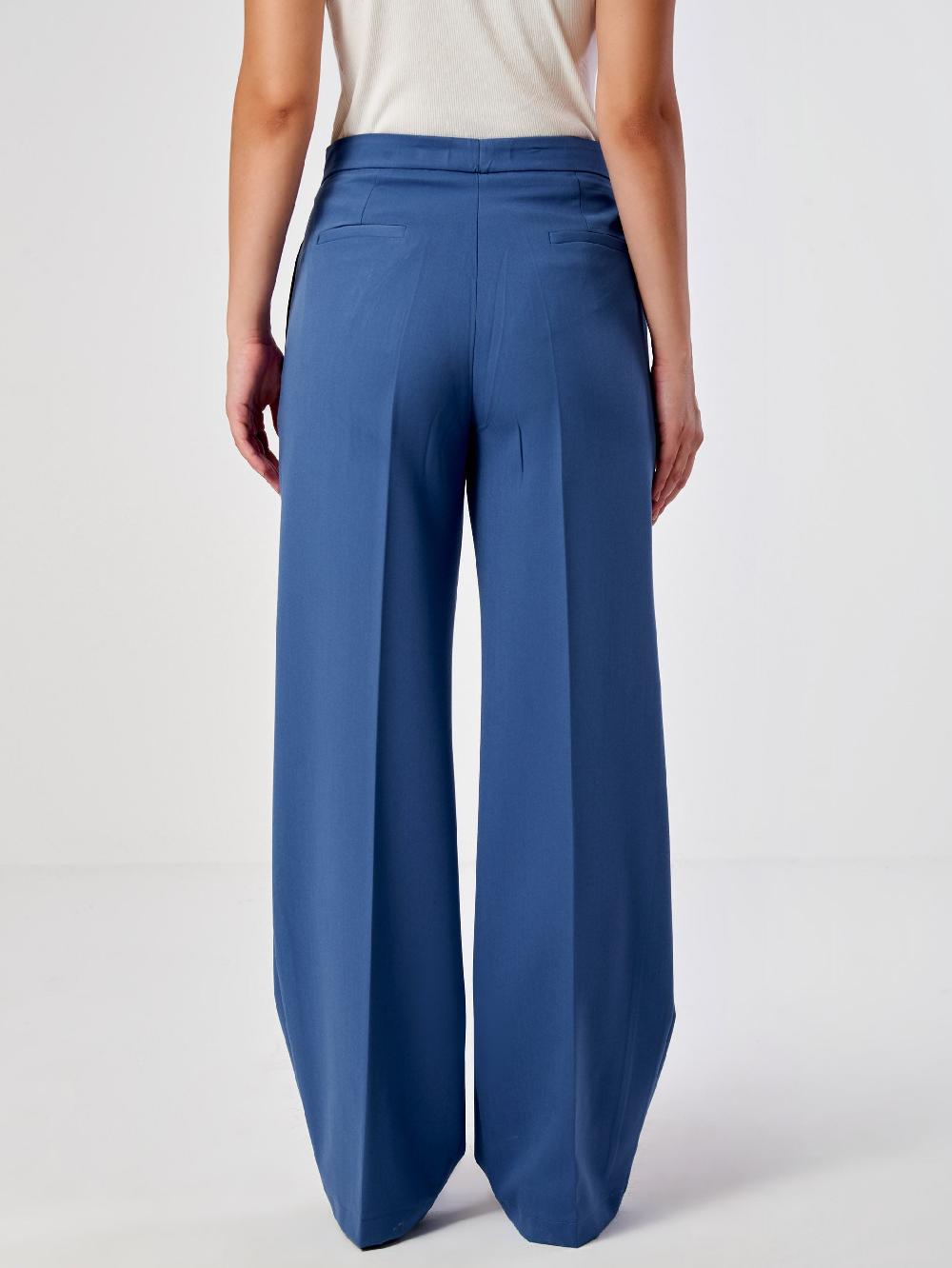 Vicolo Pantalone Palazzo Basic Blu Saldi Di Fabbrica