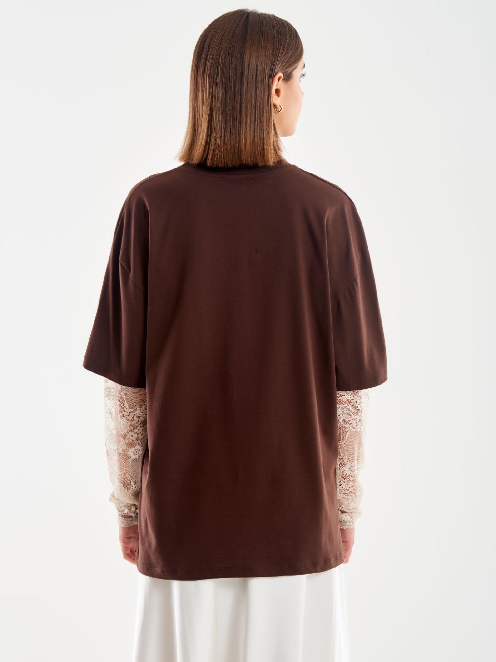 Vicolo T-Shirt Combinata Pizzo Moro Spedizione Gratuita