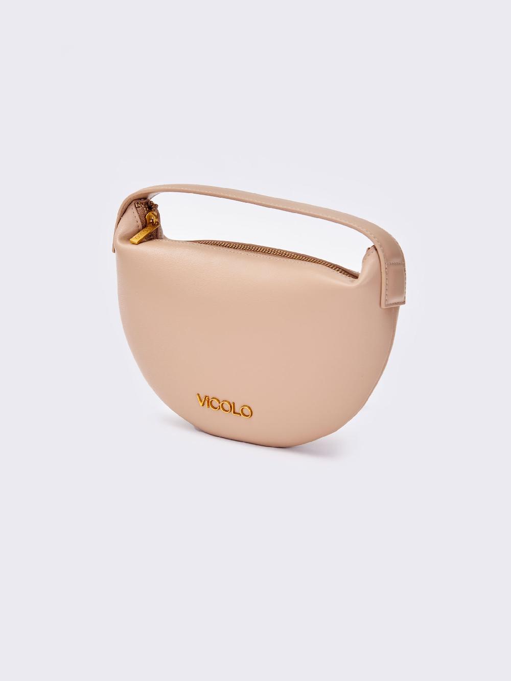 Vicolo Borsa Croissant Beige Vendite Flash