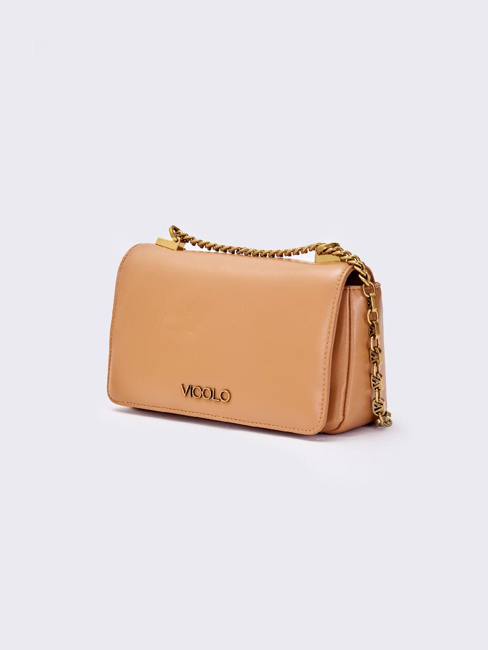 Vicolo Borsa Treasure Cammello Consegna Veloce
