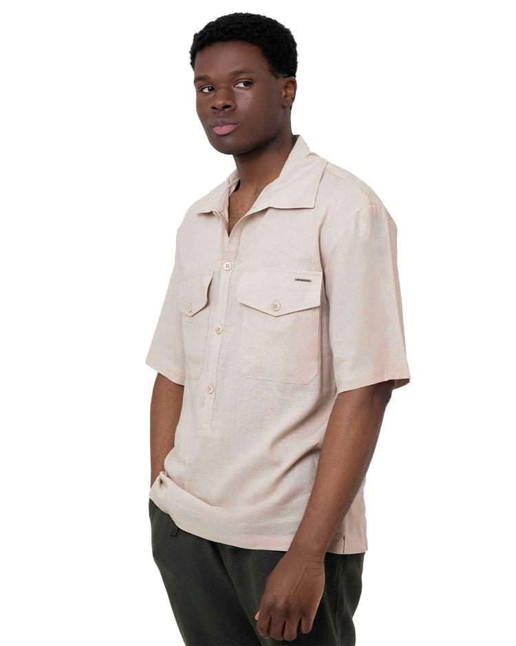 Why not brand Camicia Mezza Manica 3 Bottoni Collo Ampio Saldi Di Fabbrica