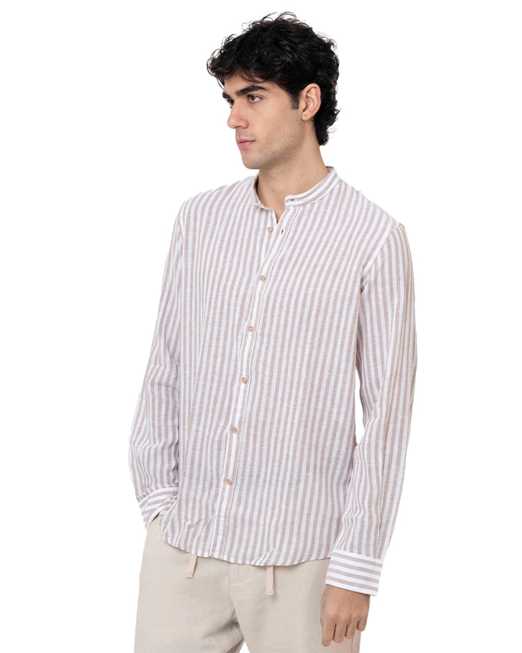 Why not brand Camicia in Lino a Righe Strette Negozio