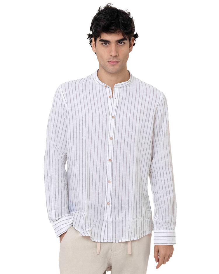 Why not brand Camicia in Lino a Righe Strette Negozio