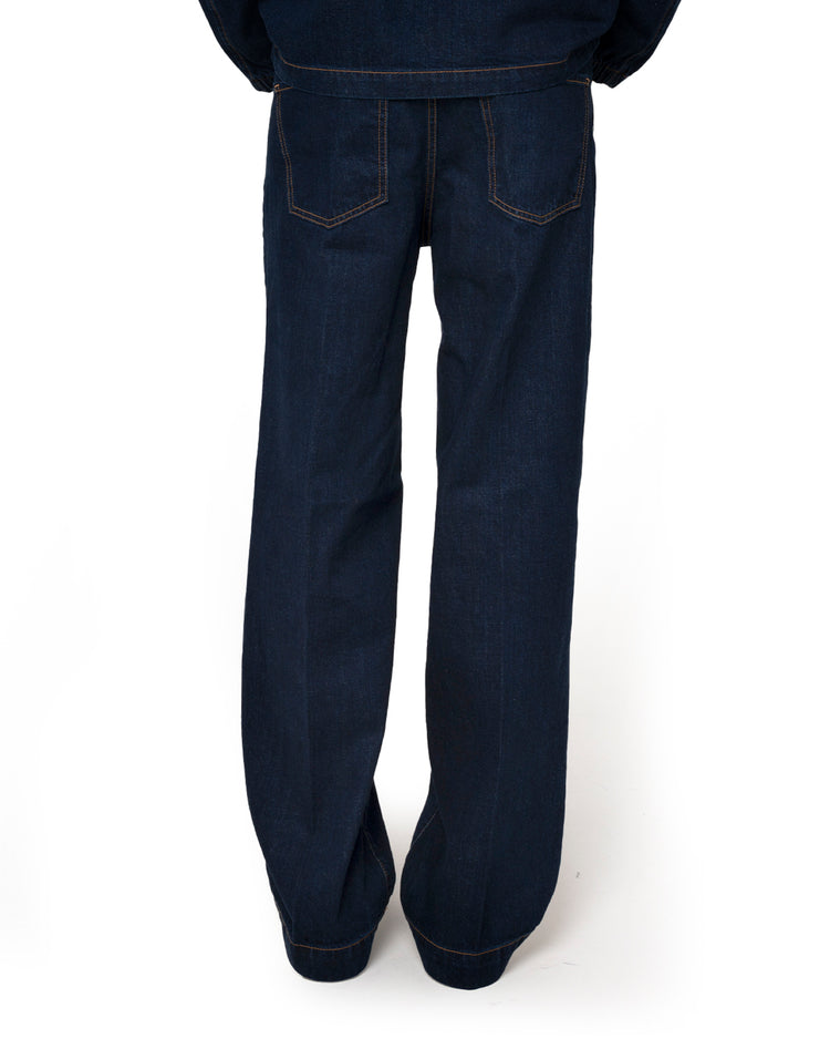 Why not brand Pantalone in denim blu wash Fino Al -60%