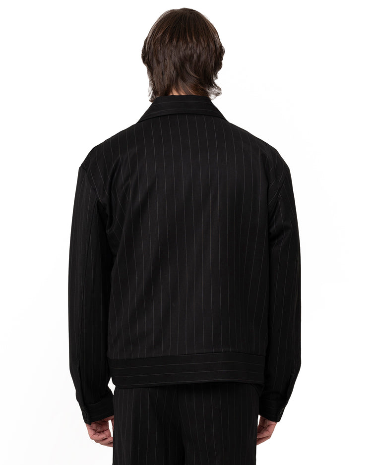 Why not brand Giacca gessatta con colletto e zip Economico