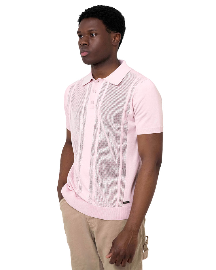 Why not brand Polo Tre Bottoni con Fantasia Tono du Tono Vendite Flash