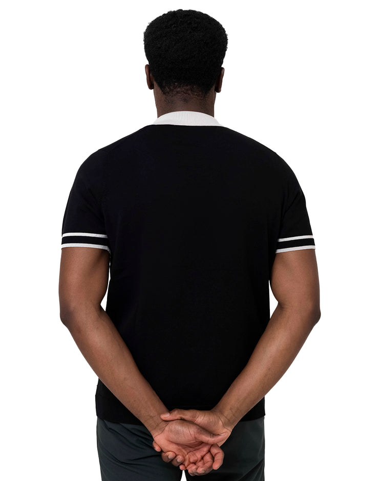 Why not brand Polo Tre Bottoni con Collo e Polsino Manica a Contrasto Negozio