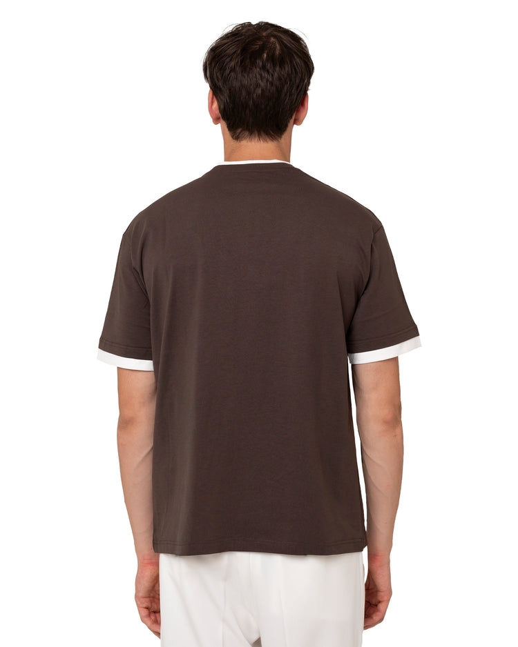 Why not brand T-shirt girocollo con bordini a contrasto 2025
