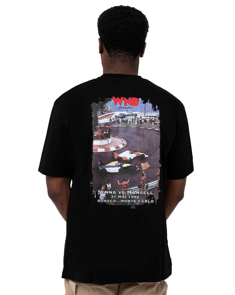 Why not brand T-shirt Girocollo con Stampa Retro gp Montecarlo Nuovo