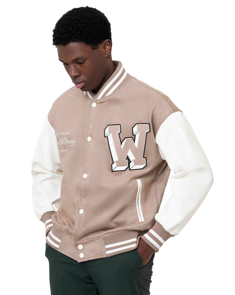 Why not brand Giacca con Patch Ricamato a mano e Slogan Cucito Pezzi Unici
