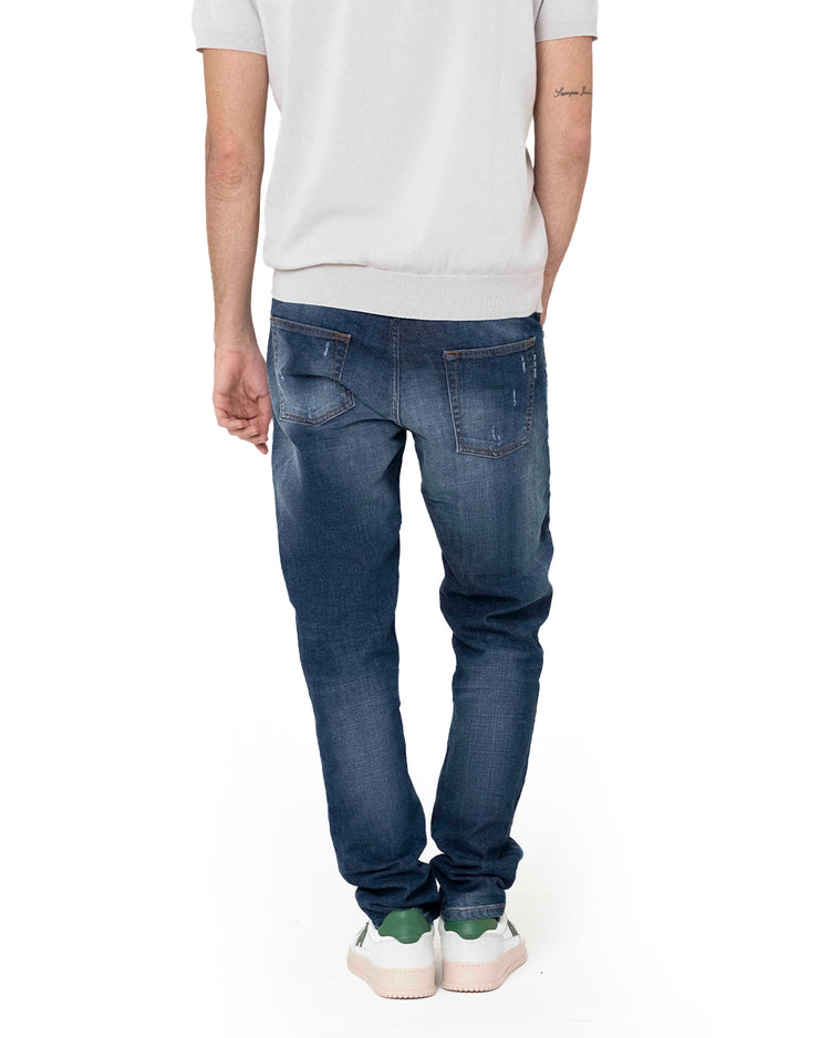 Why not brand Jeans Slimfit con Abrasioni Rifiniti a Mano Promozione