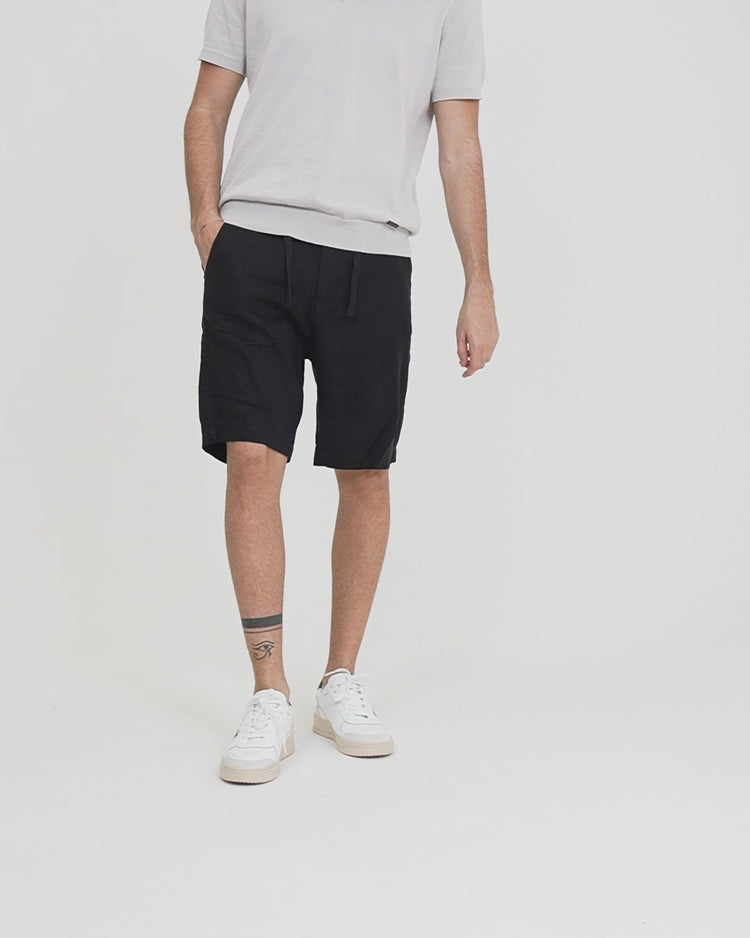 Why not brand Short in Lino con Laccio in Vita Offerta