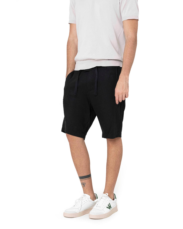 Why not brand Short in Lino con Laccio in Vita Offerta