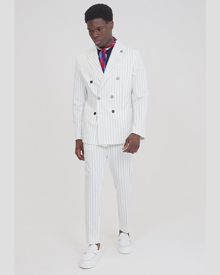 Why not brand Pantalone Gessato con Tasche a Filo In Vendita