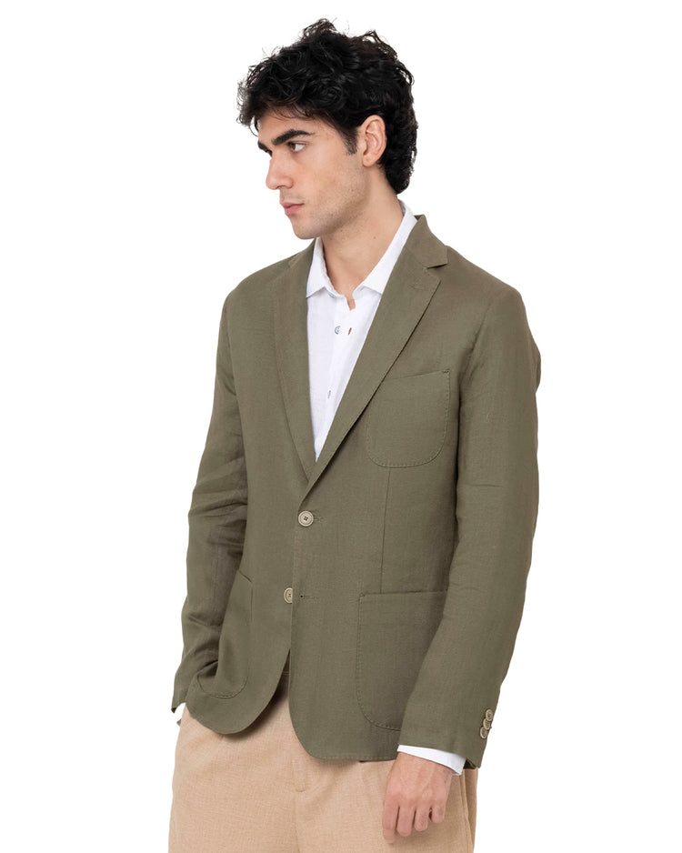 Why not brand Giacca Monopetto in Lino con Tasche Offerte