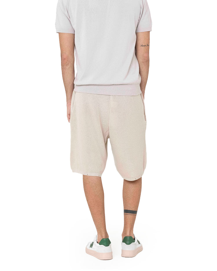 Why not brand Short in Maglia a Costine con Laccio Tinta su Tinta Vendita Calda