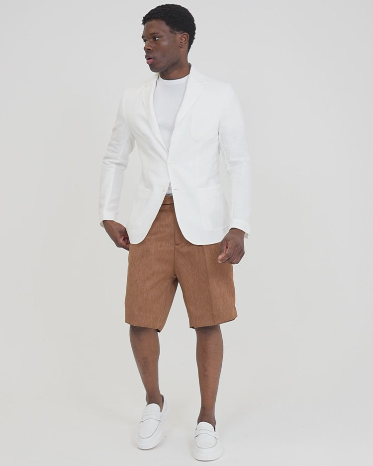 Why not brand Short Sartoriale con Pences Chiusura Laterale con Tasca a Filo Negozio