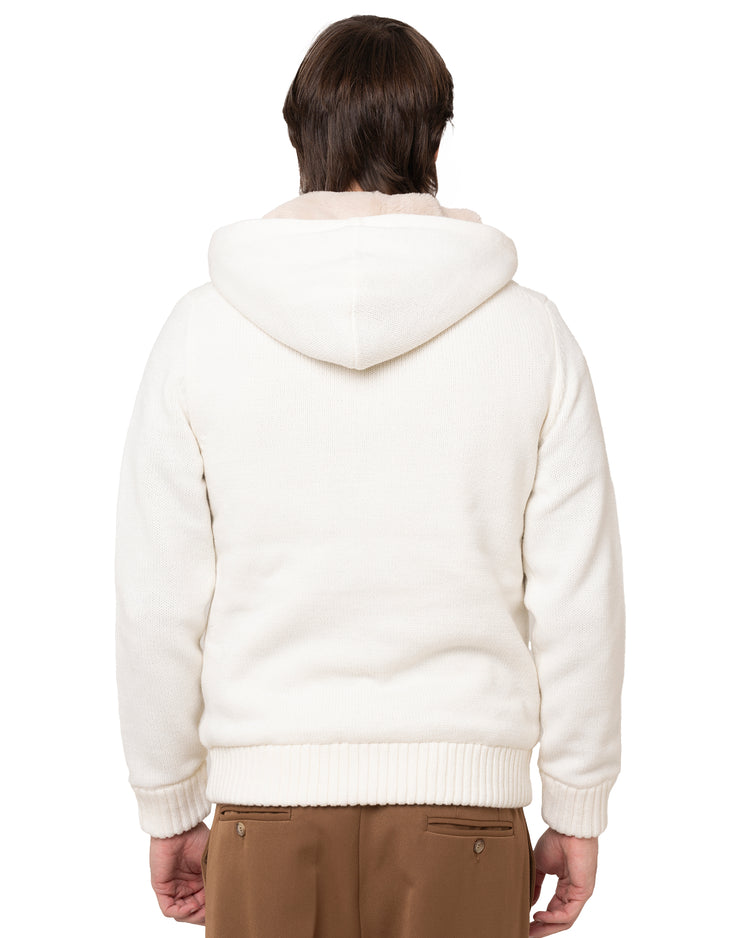 Why not brand Maglione con cappuccio zip ed interni in pelliccia Presa