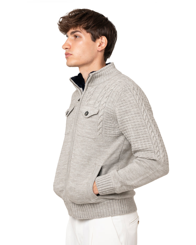 Why not brand Maglione con zip ed interni in pelliccia Saldi