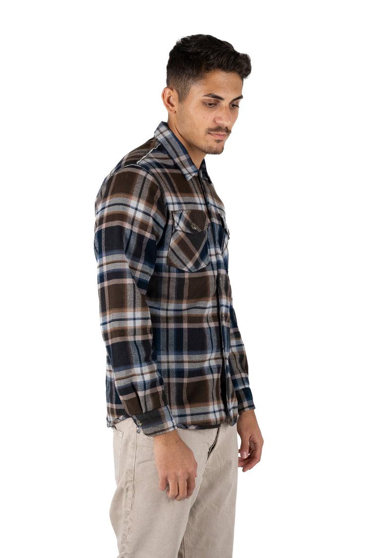 Why not brand Giacca Camicia a quadri Marrone Soddisfazione Garantita