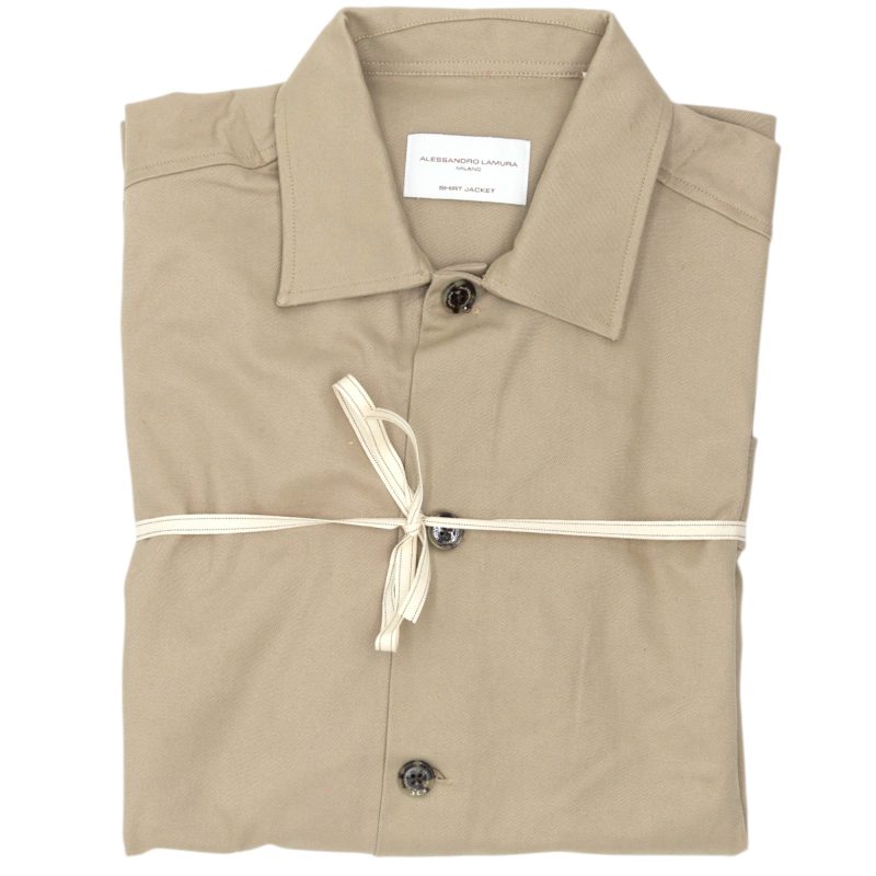 Alessandro Lamura Camicia Overshirt Beige Tinta Unita