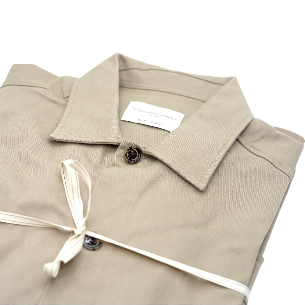 Alessandro Lamura Camicia Overshirt Beige Tinta Unita Offerta