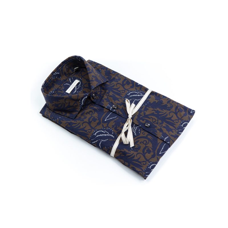 Alessandro Lamura Camicia Di Cotone Digital Print – Collo francese Vendita Economica