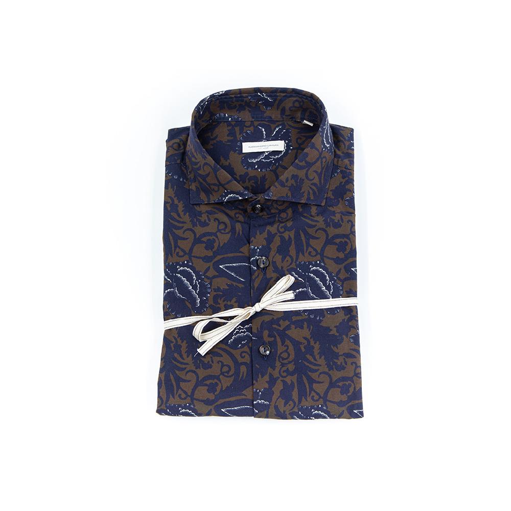 Alessandro Lamura Camicia Di Cotone Digital Print – Collo francese Vendita Economica