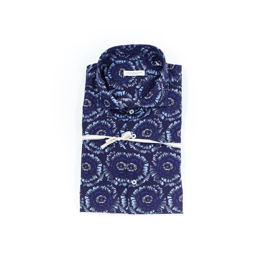 Alessandro Lamura Camicia Di Cotone Stampa Soffione – Collo francese Saldi Di Fabbrica