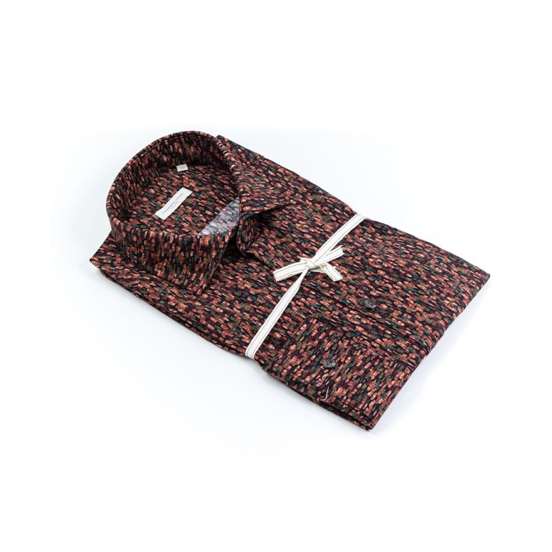 Alessandro Lamura Camicia Di Cotone Digital Print – Collo francese