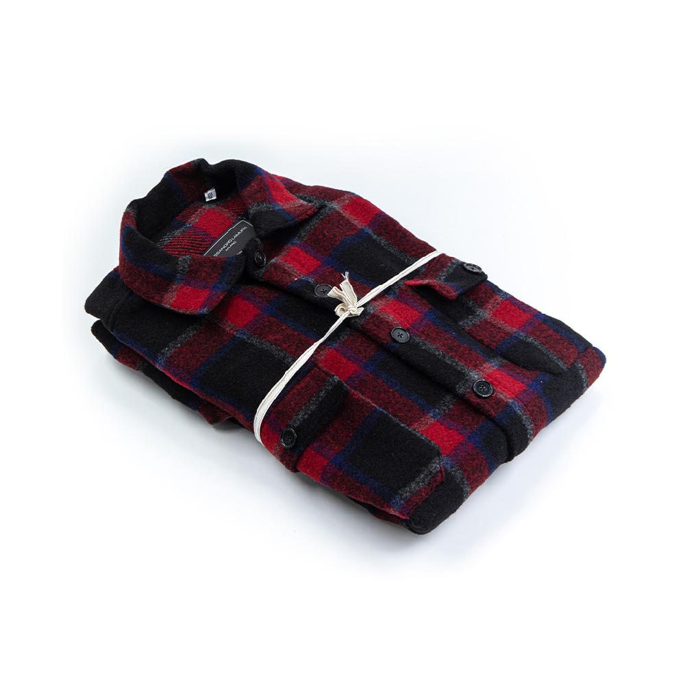 Alessandro Lamura Camicia Overshirt a Quadri – Collo Italiano Negozio