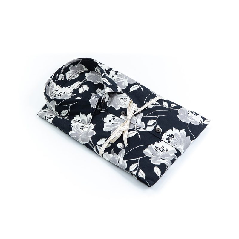 Alessandro Lamura Camicia Di Cotone Stampa Rose – Collo italiano