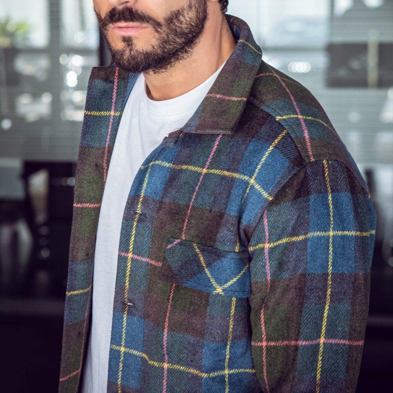 Alessandro Lamura Camicia Overshirt a Quadri – Collo Italiano