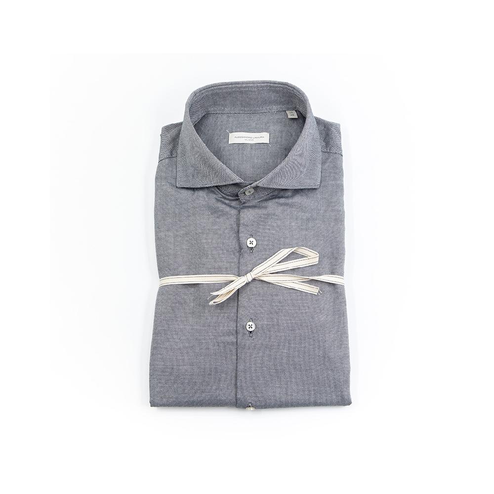 Alessandro Lamura Camicia In Velluto – 100%Cotone – Collo Francese Prezzo Ridotto