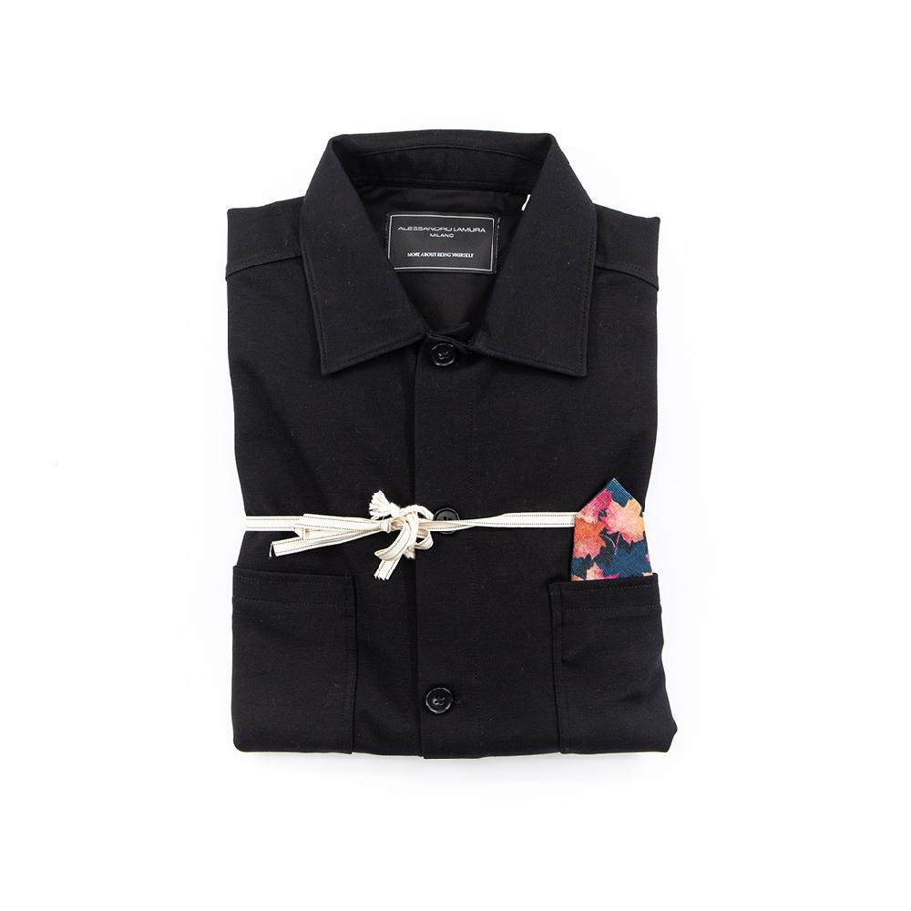 Alessandro Lamura Camicia Overshirt Strech – Collo Italiano Presa