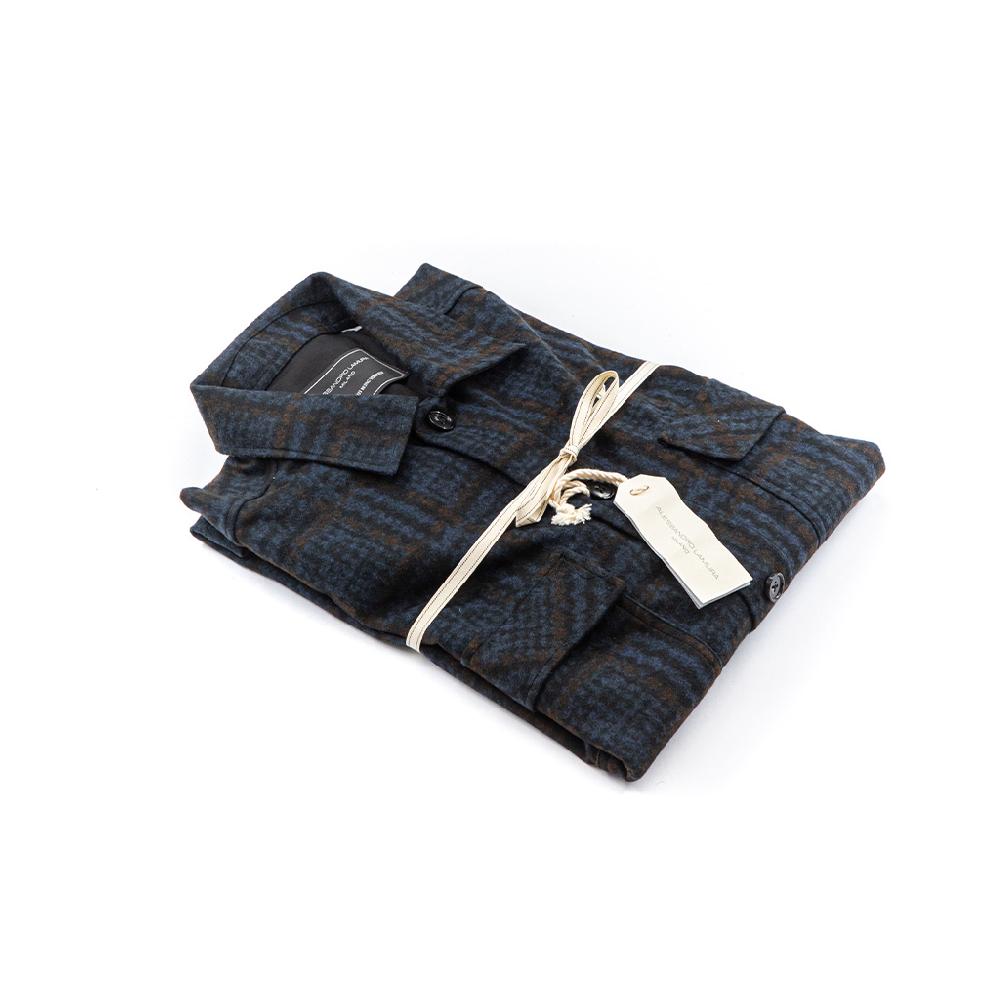 Alessandro Lamura Camicia Overshirt Pied de Poule – Collo Italiano Offerta