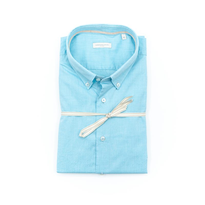 Alessandro Lamura Bag 20 – Camicia Collo Botton Down Celeste – 100%cotone Promozione Limitata