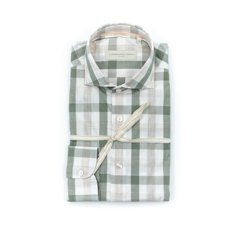 Alessandro Lamura Check- Camicia Quadri – 100%cotone – Collo Francese Fino Al -60%