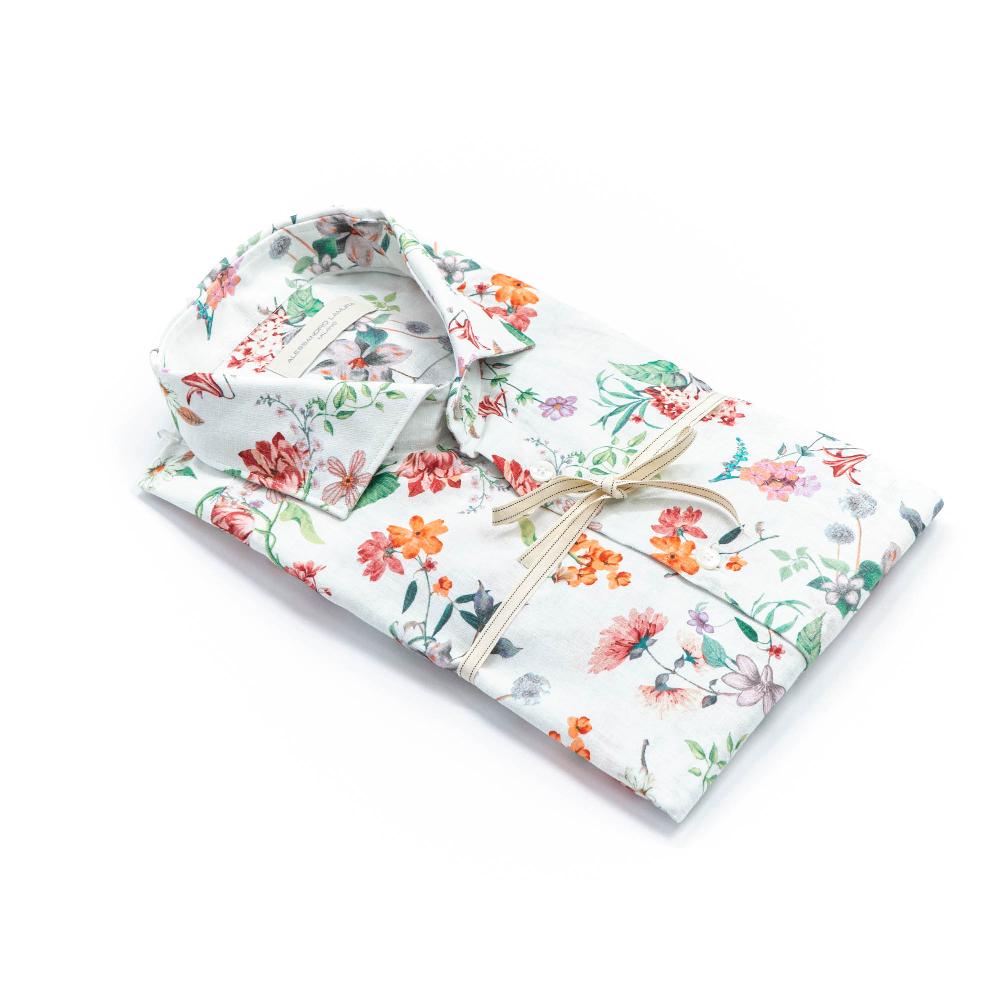 Alessandro Lamura Camicia Floreale Collo Francese In Vendita