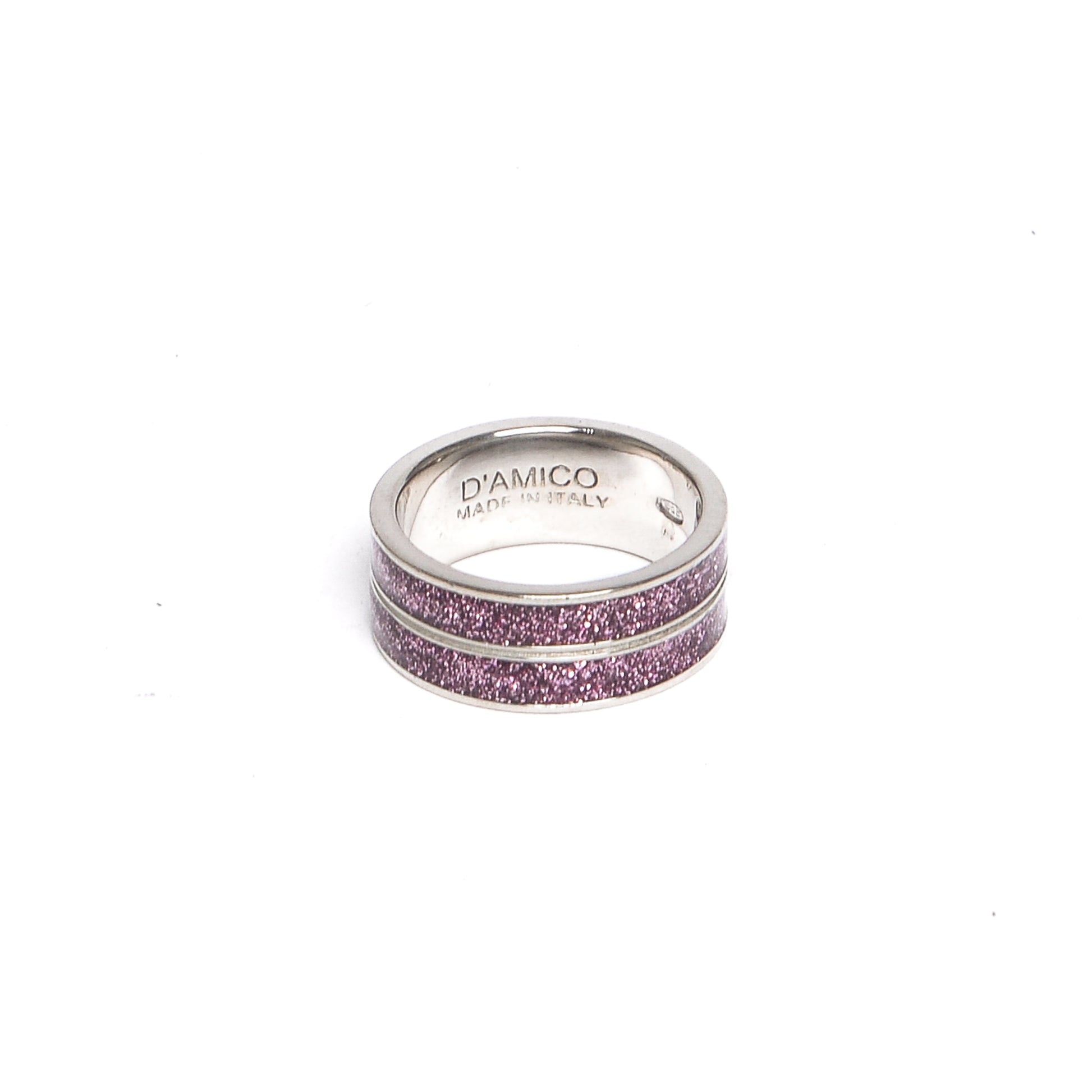D'AMICO Anello Doppia Fede Glitter 2025