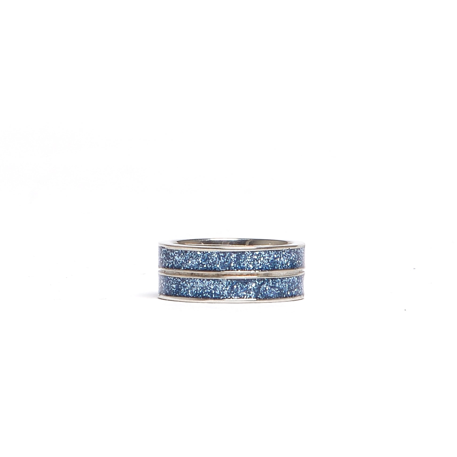 D'AMICO Anello Doppia Fede Glitter