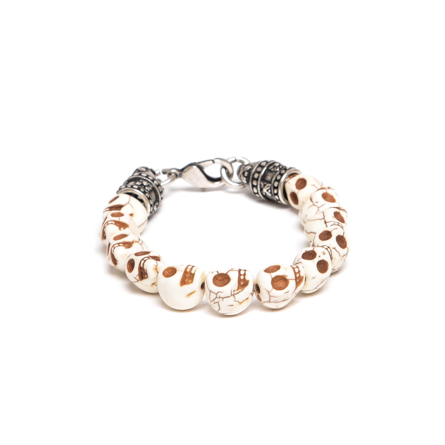 D'AMICO Bracciale Teschi Aulite Avorio Negozi Online